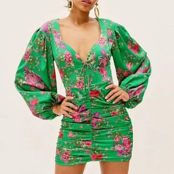 For Love And Lemons Dresses & Skirts - 🍋For Love & Lemons Wyatt Mini Dress in Kelly Green